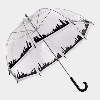 Payung Gelembung Transparan Tahan Cuaca Dengan J Hook Handle