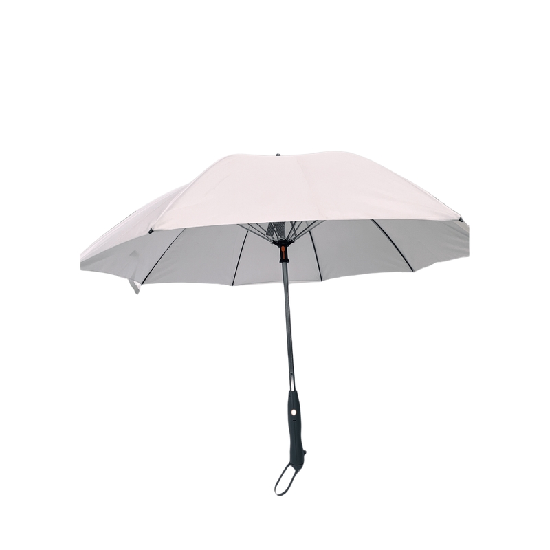 Logo Warna Disesuaikan Pongee Outdoor Fan Umbrella Frame serat kaca