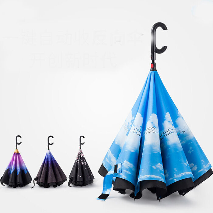 Customized 23 Inch Reverse Inverted Umbrella dengan Fiberglass Ribs dan Desain Reversible untuk Archery Tag Equipment